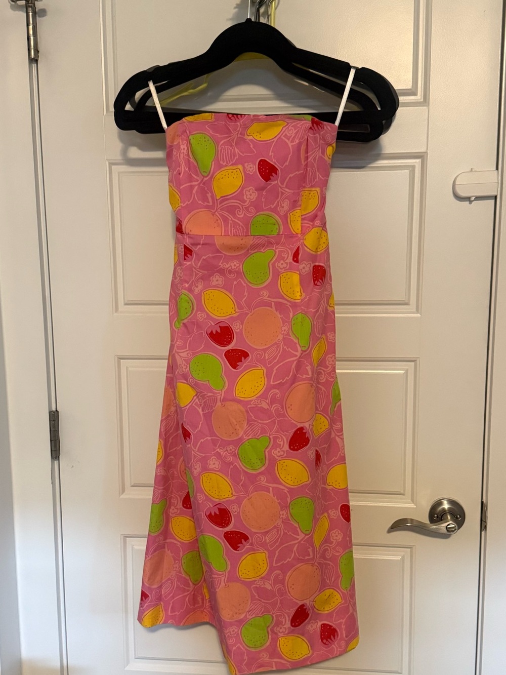 Lilly Pulitzer Pink Strapless Citrus-Print Dress